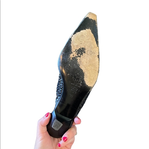 PREGO Black pointy toe mules Size 5 - Picture 7 of 9